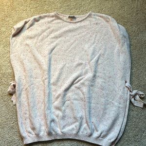 Loft sweater poncho light pink with peppermint flecks